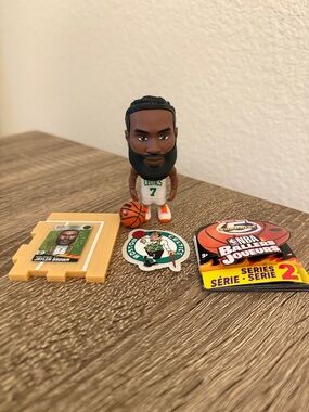 Like-New! Jaylen Brown Boston Celtics White Jersey Zuru NBA Ballers Series 2